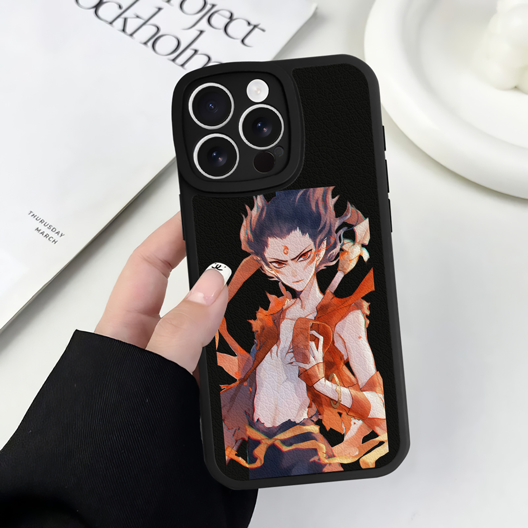 （画像用） Ne Zha 2 ナタ 魔童の大暴れ 【iPhone 16シリーズ対応】シリコンスマホケース（レザー調） 材質：シリコン